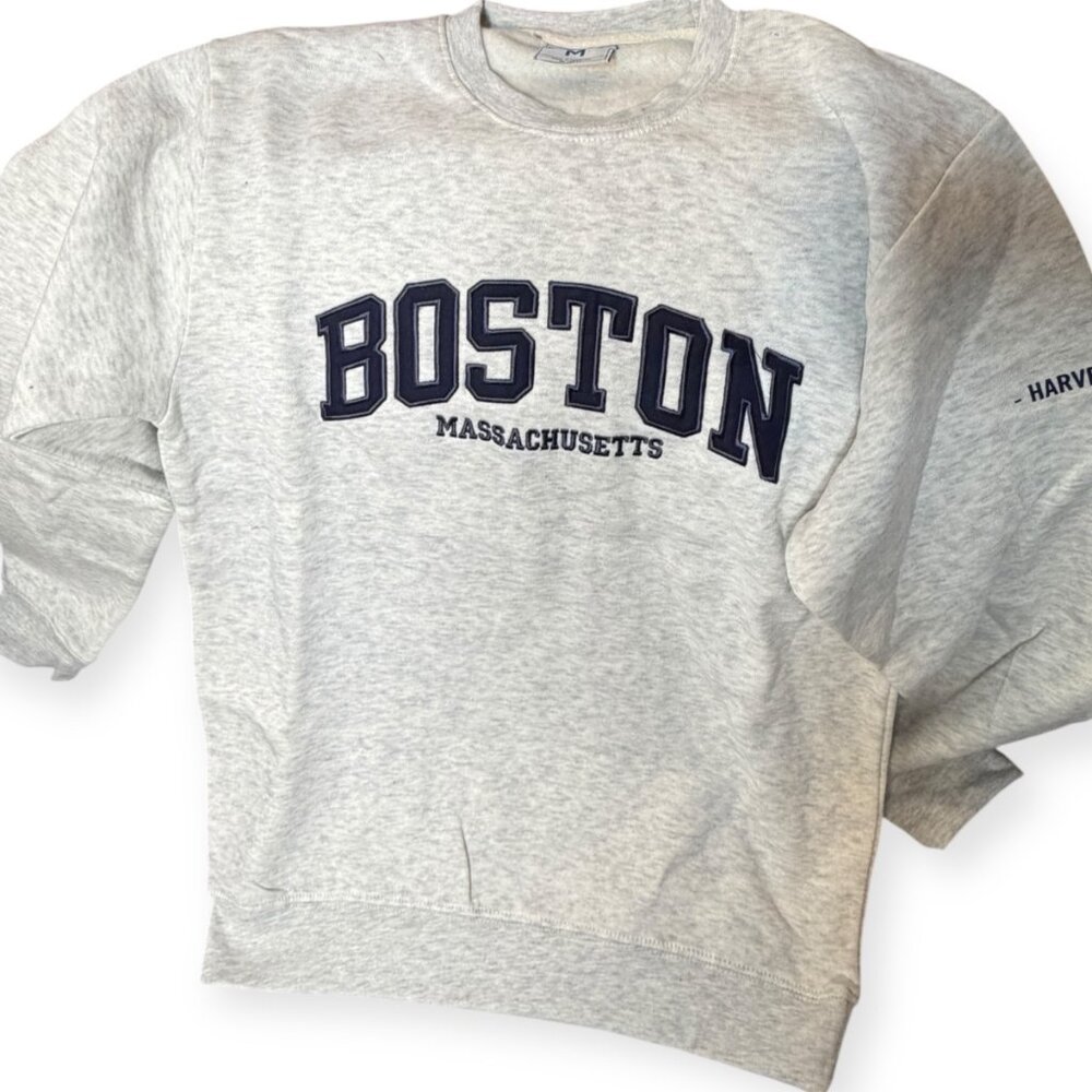 Harvey Traveler Boston, MA Crewneck Sweatshirt – Gray – Size M